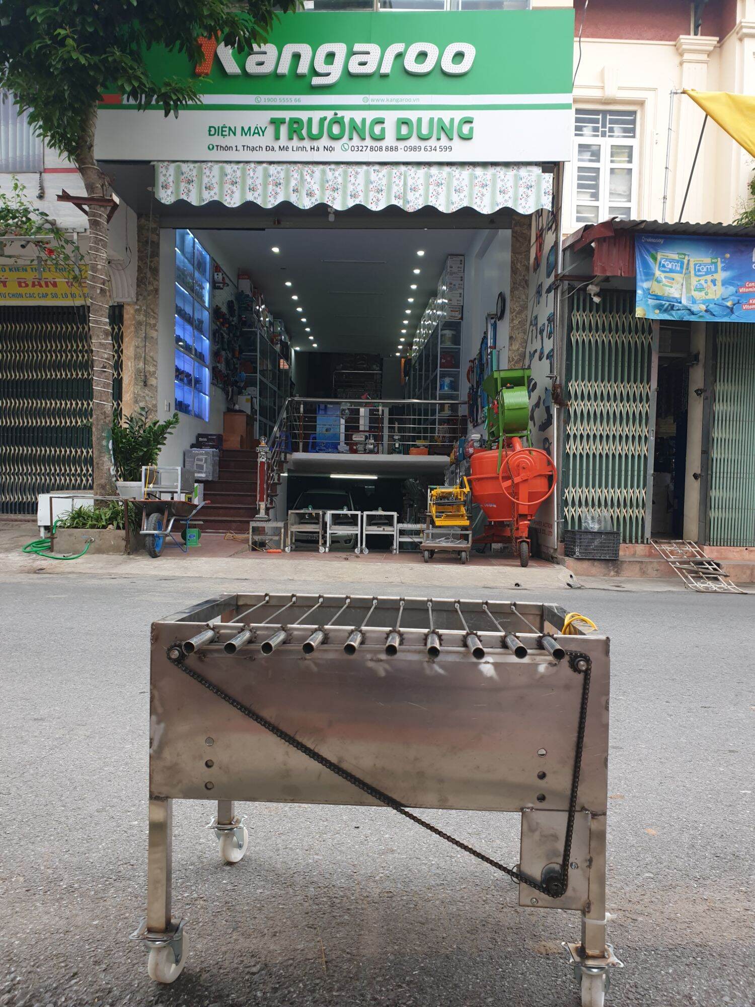 MÁY NƯỚNG 10 XIÊN CHẤT LIỆU INOX