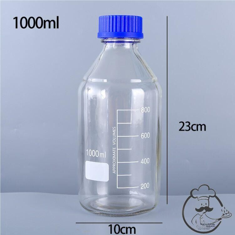 gumahus | Chai Thủy Tinh Chứa Rượu Chai Dung Môi Hóa Học Chai Mẫu Iodophor