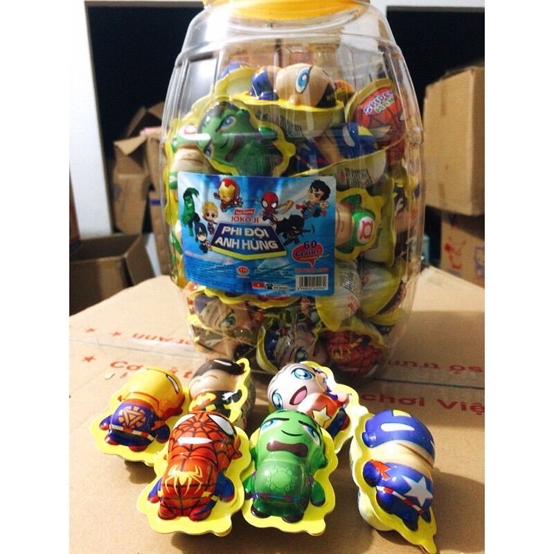 Lọ 60 quả trứng hình các nhân vật siêu anh hùng avengers