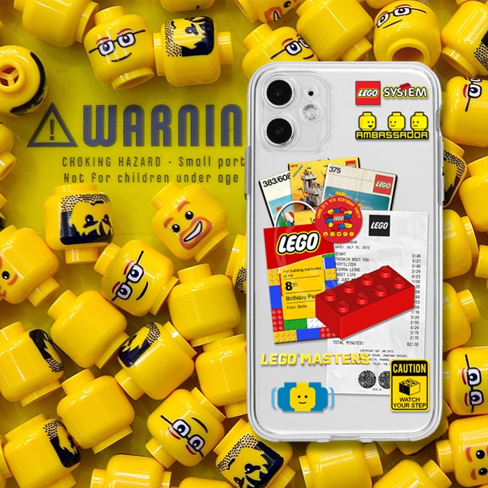 Orange Manufacturing Lego Vỏ Điện Thoại Lưới Sáng Tạo Cá Tính Phổ Biến Vỏ Mềm Bảo Vệ Cho Iphone