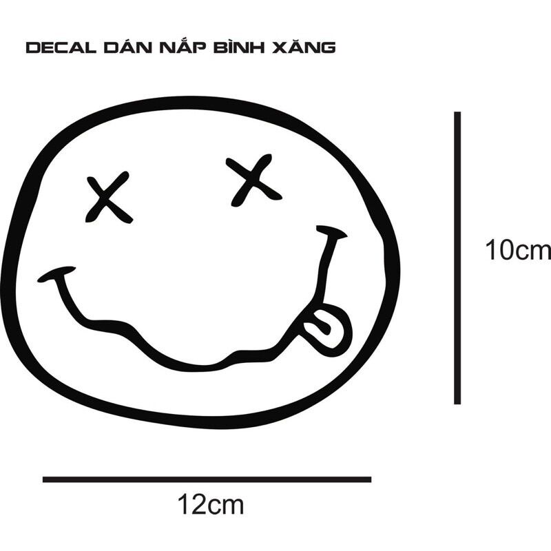 Decal dán nắp bình xăng
