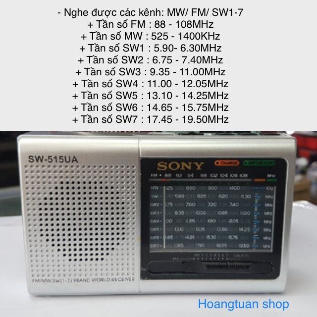 đài radio sony sw-515 UA.