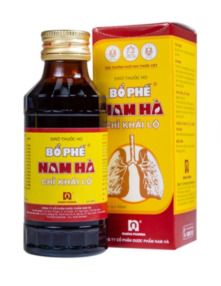 Siro ho Bổ Phế Nam Hà Chỉ Khái Lộ hỗ trợ giảm ho, tiêu đờm,đau rát họng, viêm phế quản