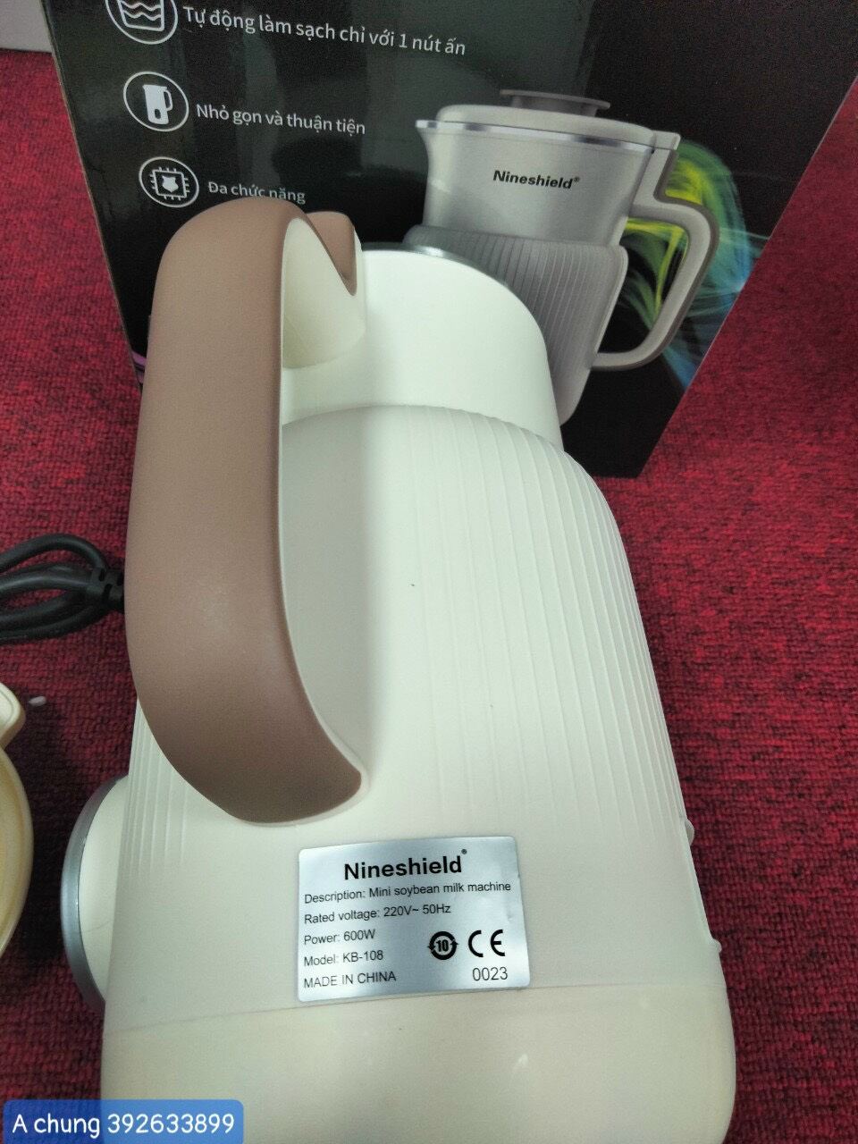 Máy làm sữa hạt Nineshield,máy làm sữa hạt mini Nineshield