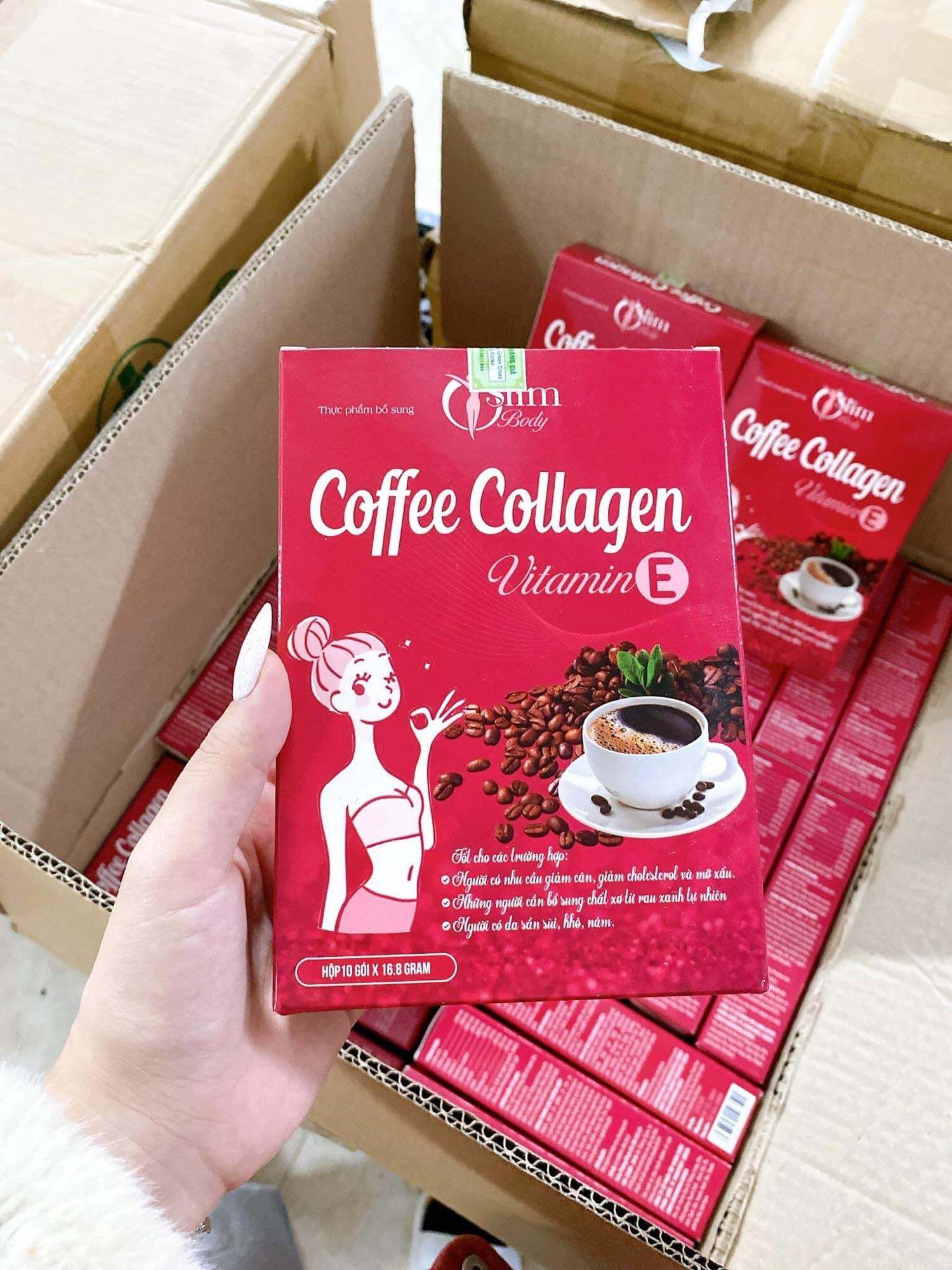 Cà phê Collagen Vitamin E Giảm Cân An Toàn ,Cà Phê Giữ Dáng Đẹp Da , Dưỡng Da Ẩm Mịn Hộp 10 Gói