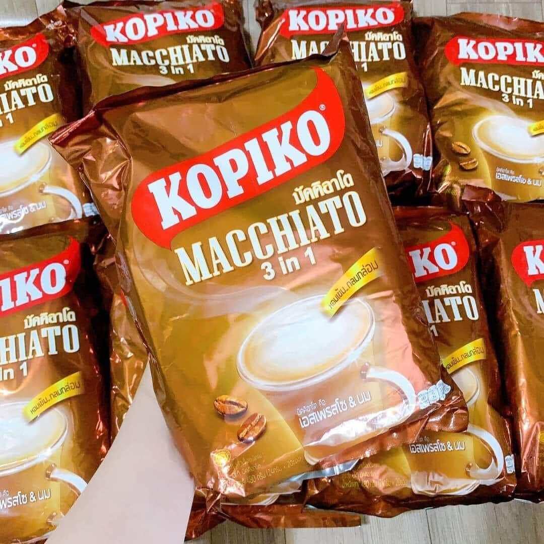 [Date T12/2024] CÀ PHÊ SỮA KOPIKO MACHIATO 3 IN 1 - NỘI ĐỊA THÁI LAN