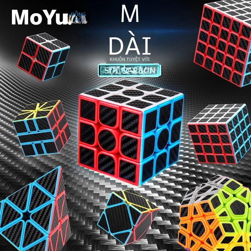 MOYU Meilong Khối Xếp Hình Tốc Độ 2X2 3X3 4X4 5X5 Sợi Carbon Chuyên Nghiệp Speedcube Dành Cho Trẻ Em 14 + Y