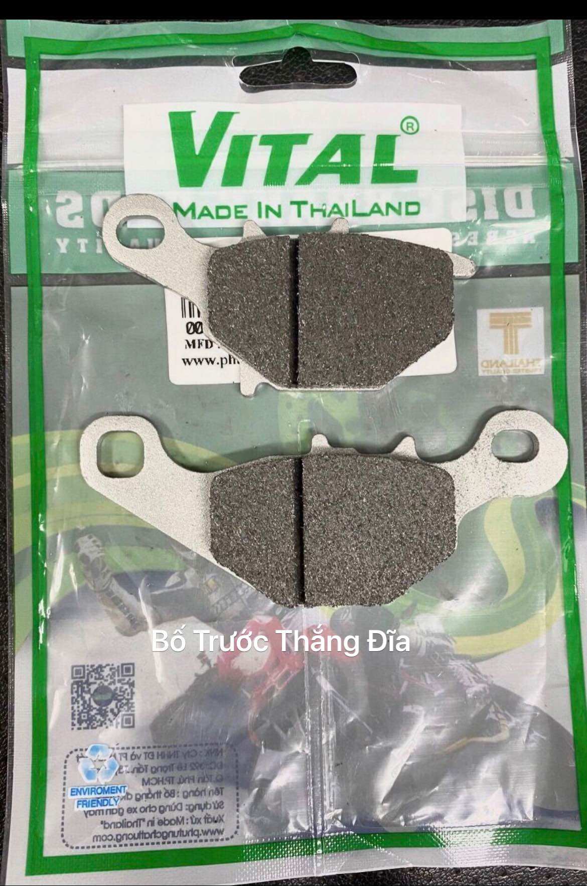 Bố thắng xe điện Vinfast Ludo/Feliz /Impes /Evo chính hãng Vital thái lan