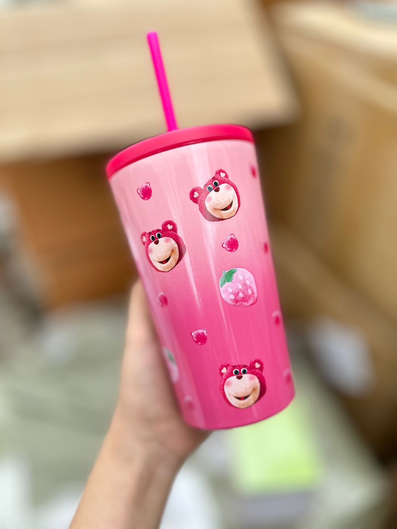 Ly giữ nhiệt gấu dâu losto 500ml