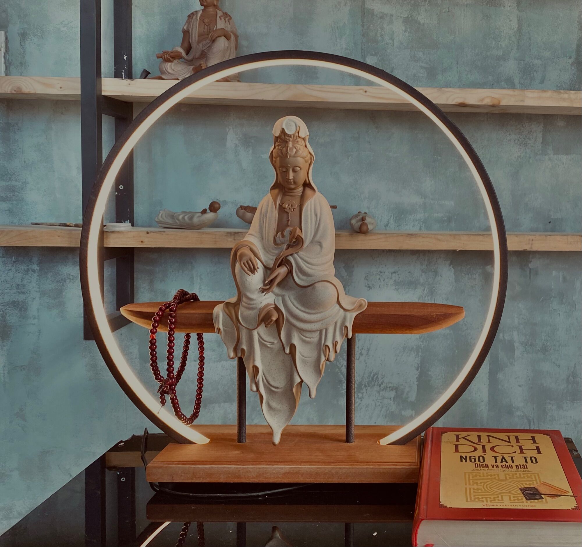 Tượng quan âm tự tại 40cm
