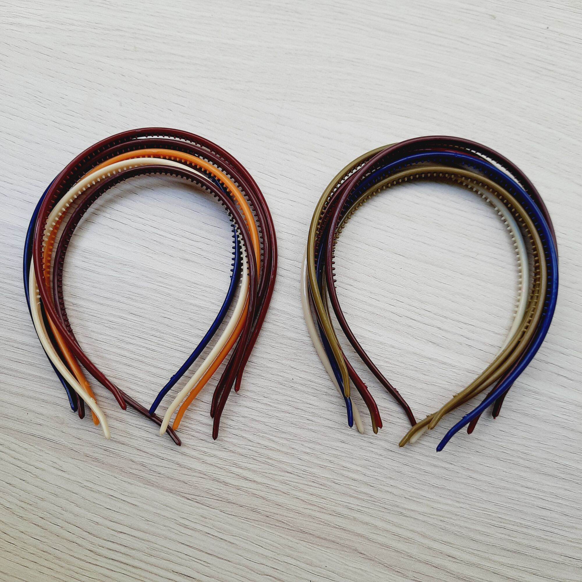Lố 10-12 Bờm cài tóc màu thái (bản 5mm/6mm/8mm)