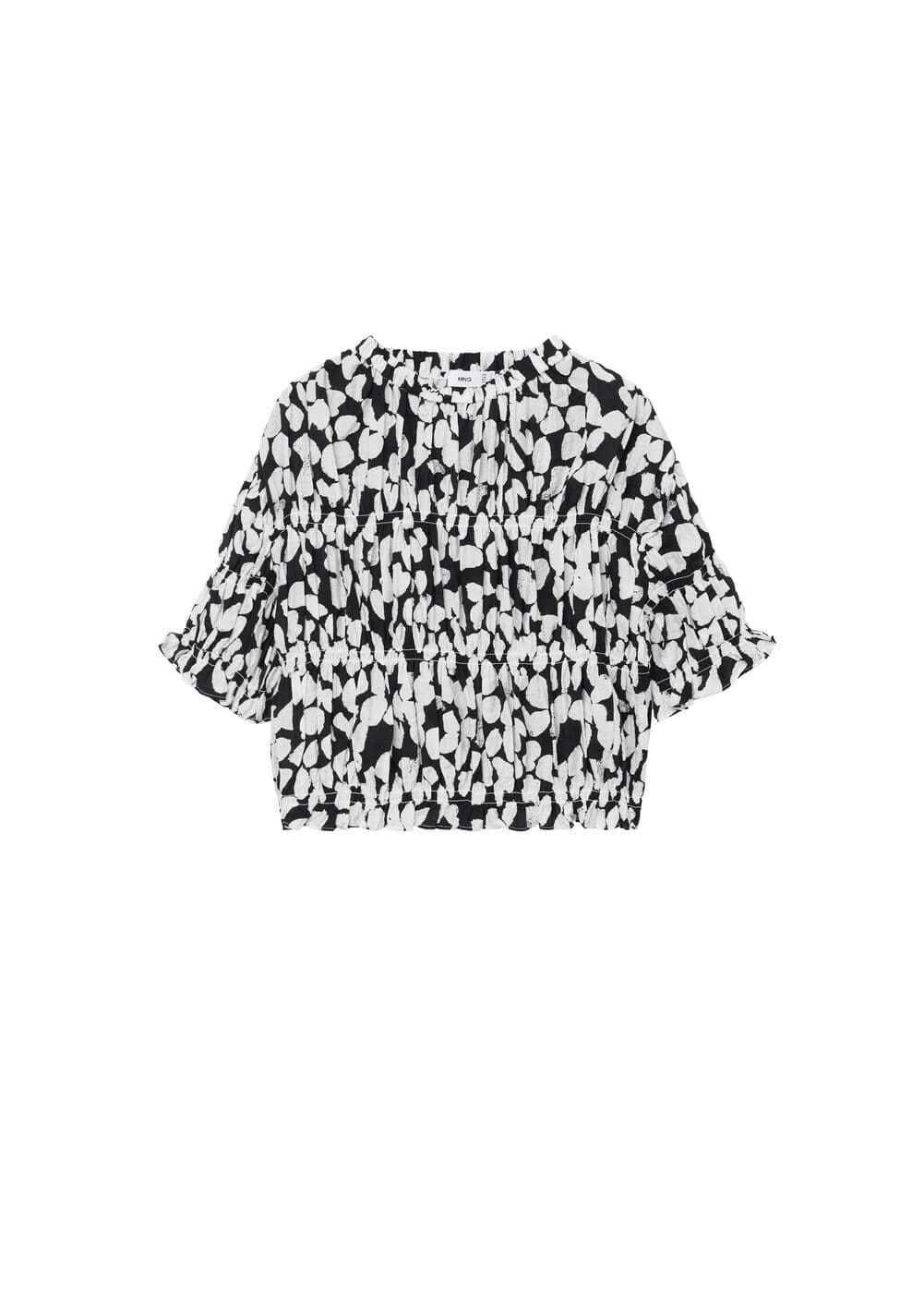 Áo crop top xếp nếp
