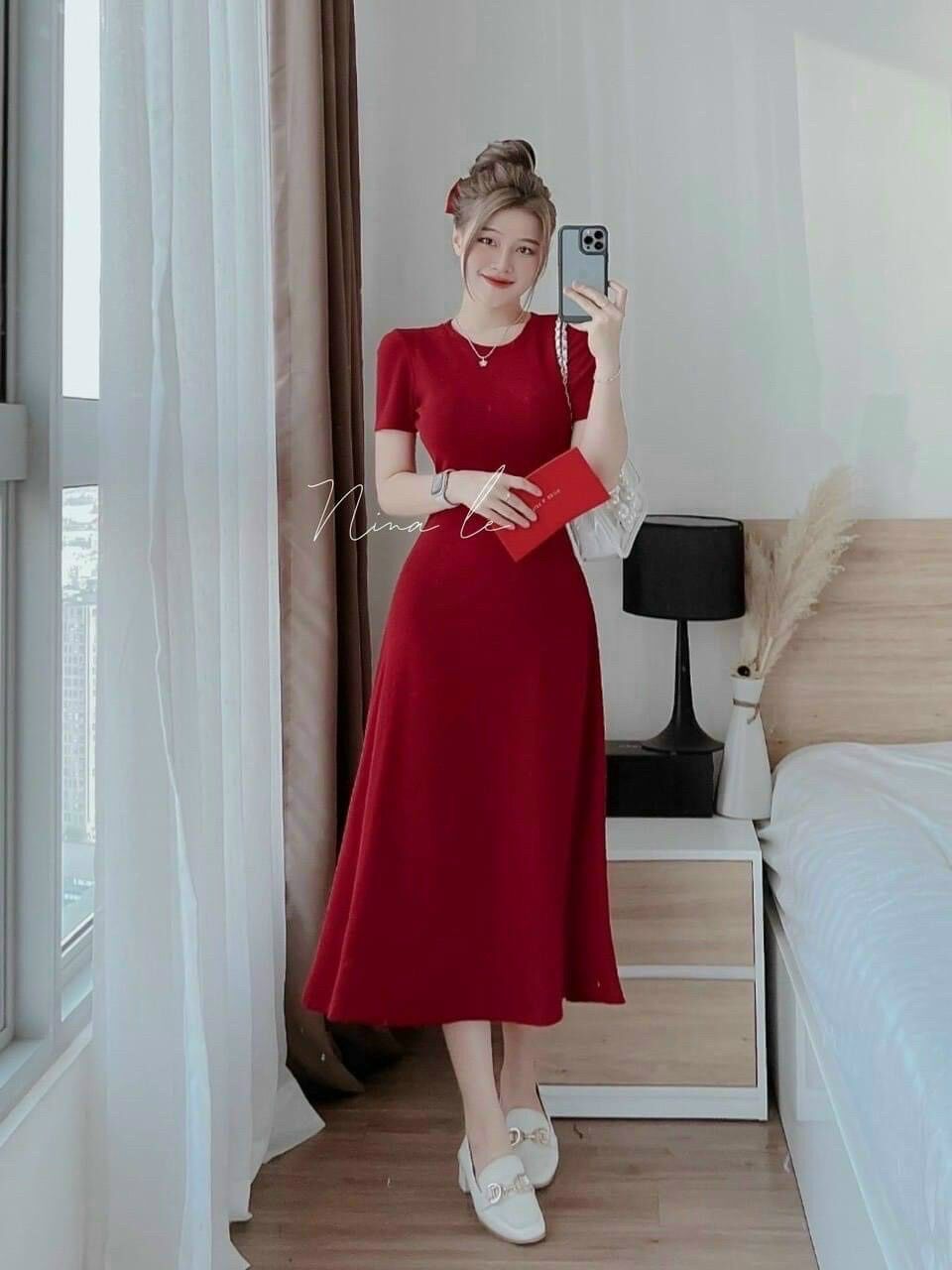 (SHOP BIGSIZE NỮ 50KG ĐẾN 90KG) đầm midi khoét eo lưng