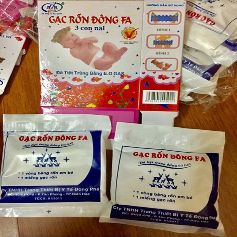 Sét 3 gạc rốn Đông Fa
