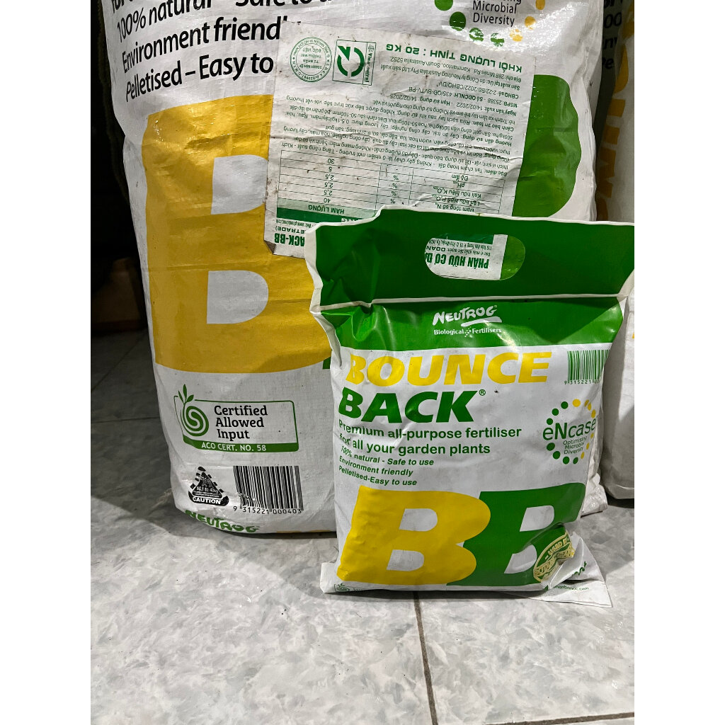 1kg phân cá hữu cơ úc  BB Bounce Back dạng viên đậm đặc.