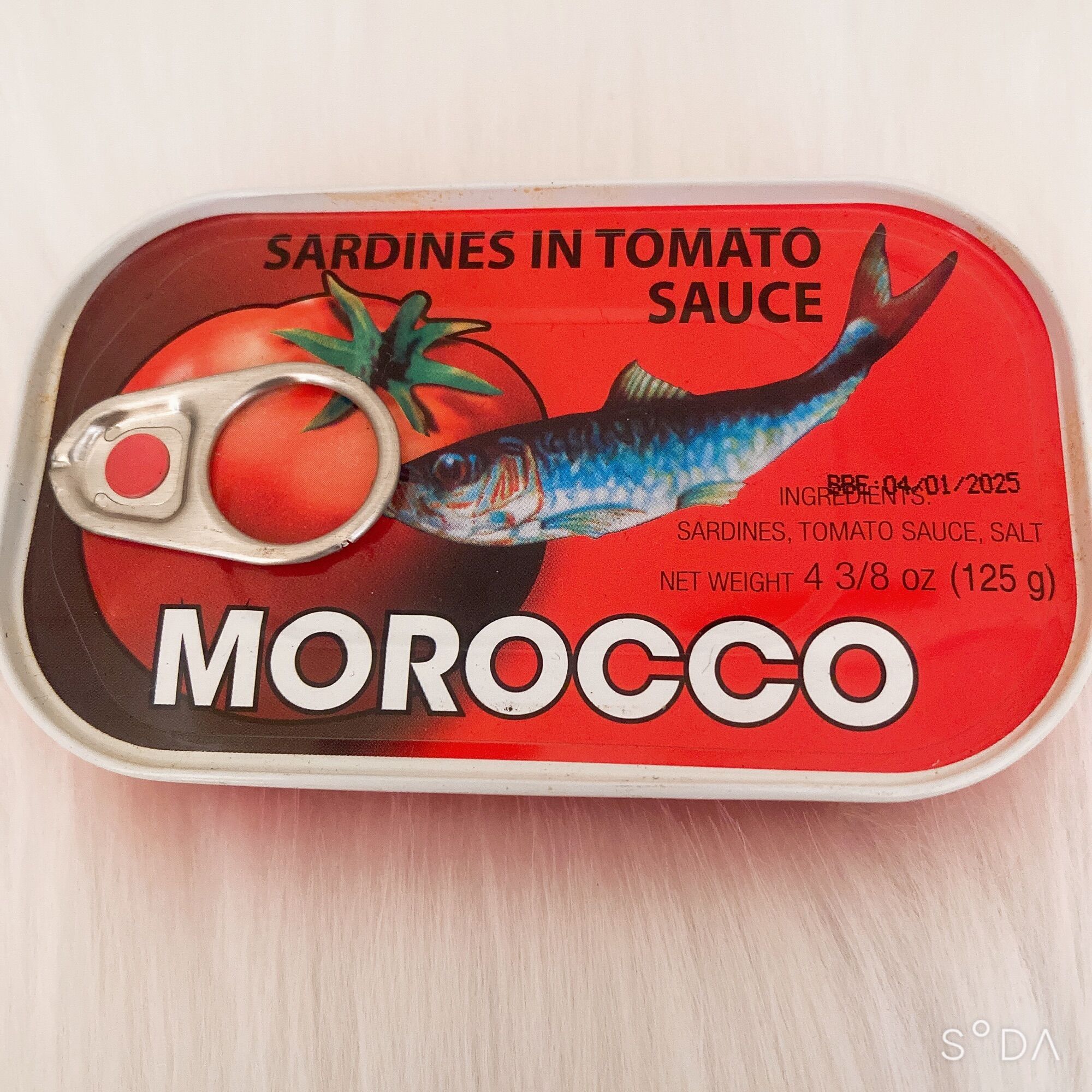 Cá mòi đóng hộp sumaco sản xuất tại morocco 125g.