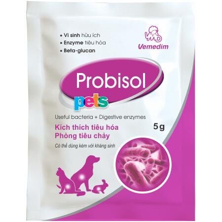 Men tiêu hoá cho mèo vemedim probisol pets hỗ trợ đường tiêu hóa chó mèo - gói 5g| cát nhà mẹo