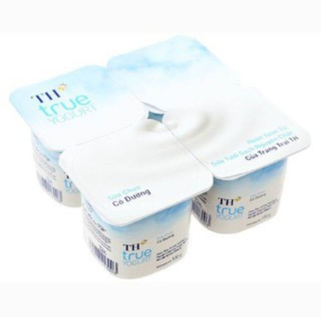 6 lốc sữa chua ăn TH true milk Có Đường / Nhà Đam 100g × 24 hộp