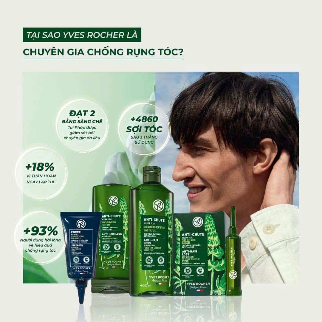 [ 2025] Dầu gội chống rụng tóc Yves Rocher 300ml