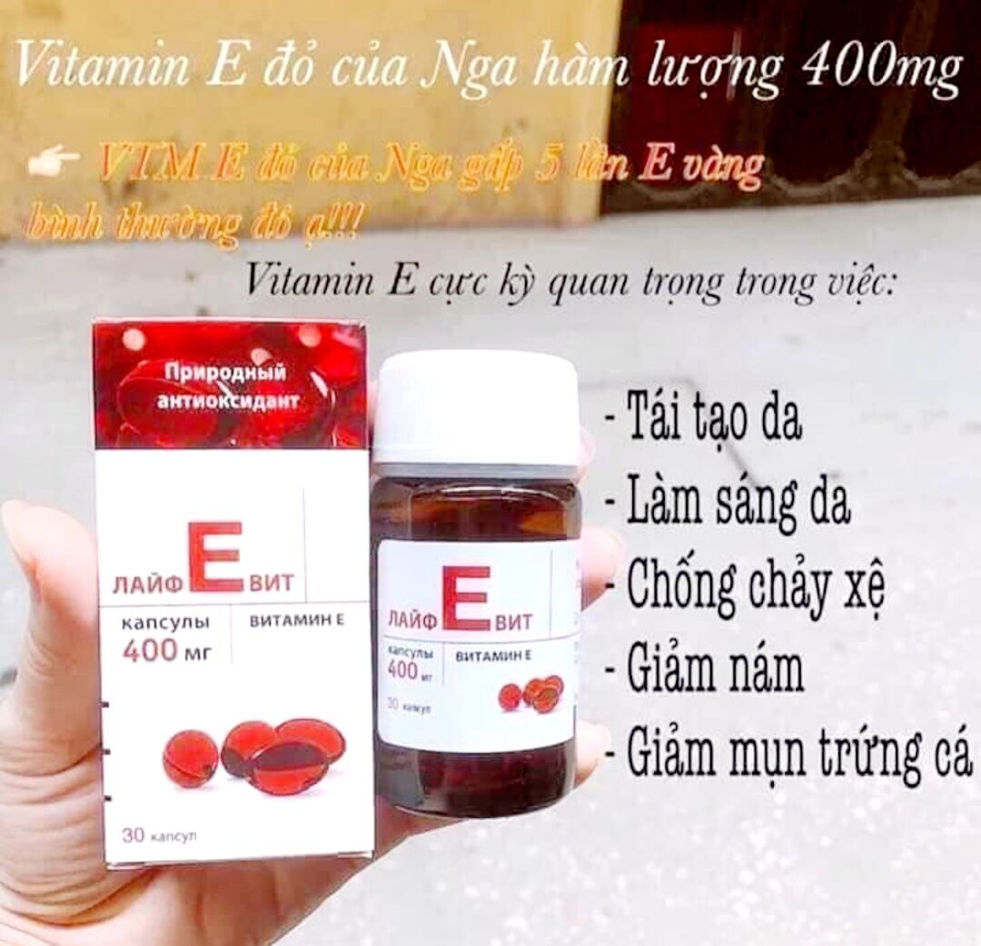 Viên uống vitamin e đỏ nga chính hãng