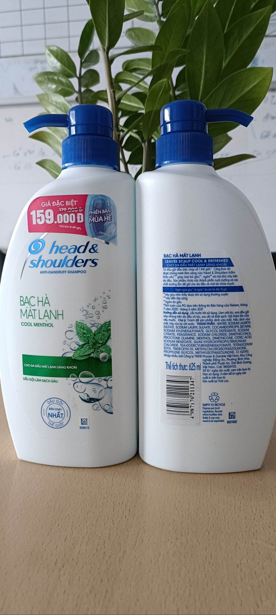 Dầu gội head & shoulder bạc hà 625 ml