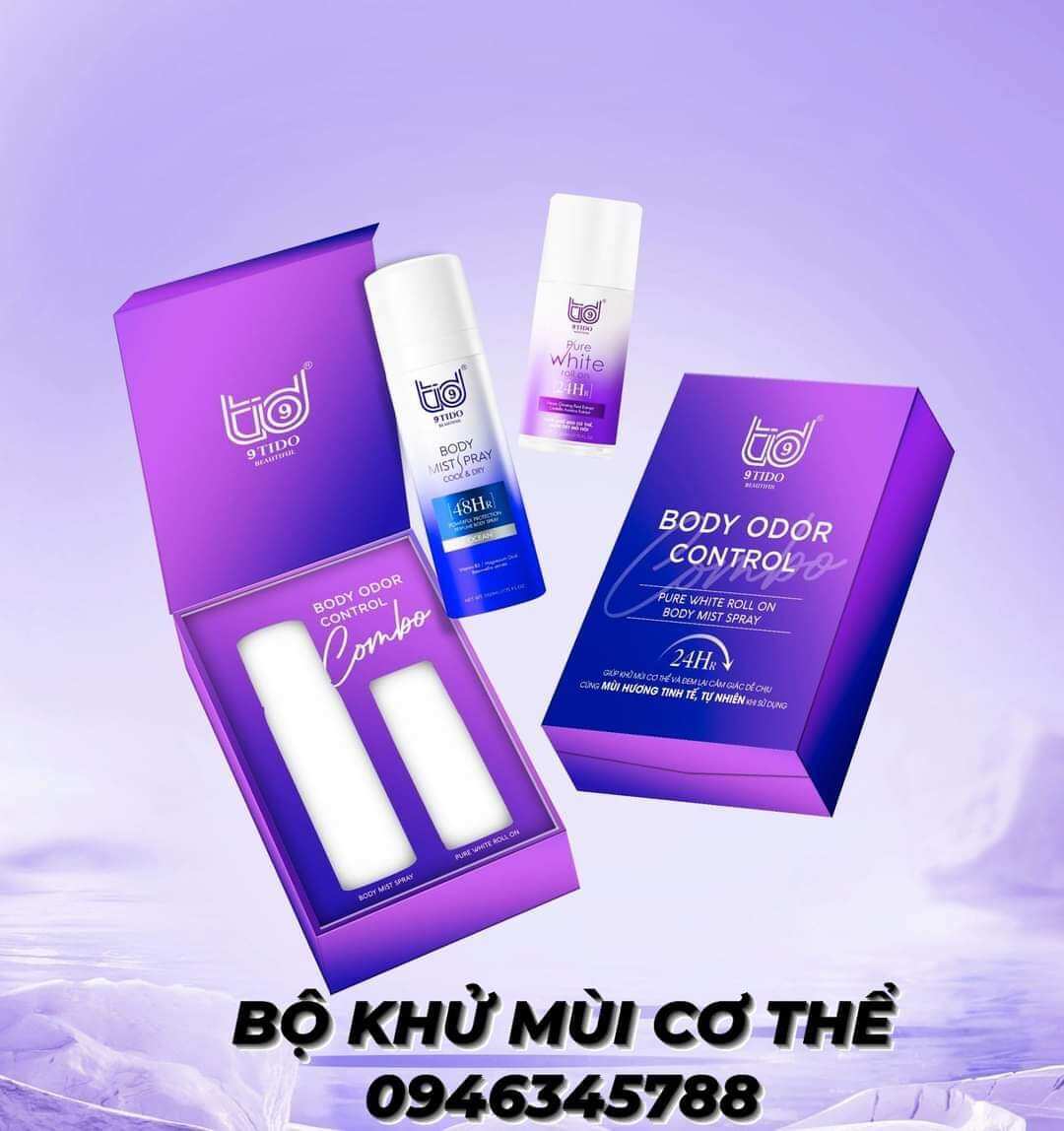 BỘ KHỬ MÙI CƠ THỂ 9TIDO - BODY ODOR CONTROL COMBO