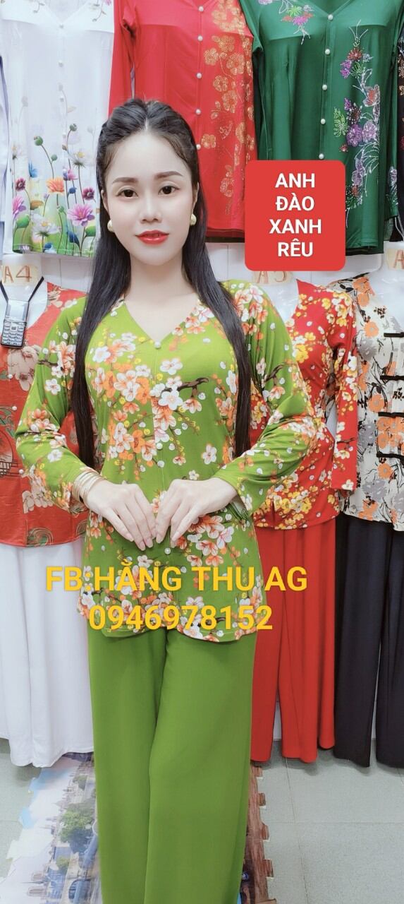BỘ BÀ BA BÔNG ANH ĐÀO ỐNG RỘNG (BÁN CẢ BỘ CÙNG MÀU)