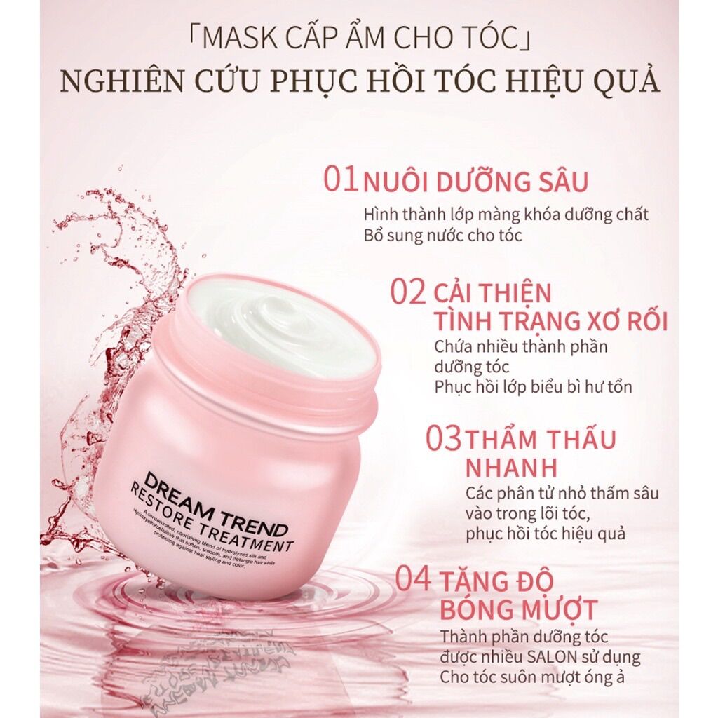 Dream Trend mặt nạ tóc ủ xả phục hồi tóc hư tổn
