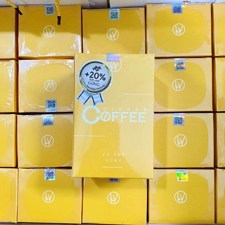 CHÍNH HÃNG CÀ PHÊ GỪNG GIẢM CÂN GINGER COFFEE hộp 20 gói nguyên tem