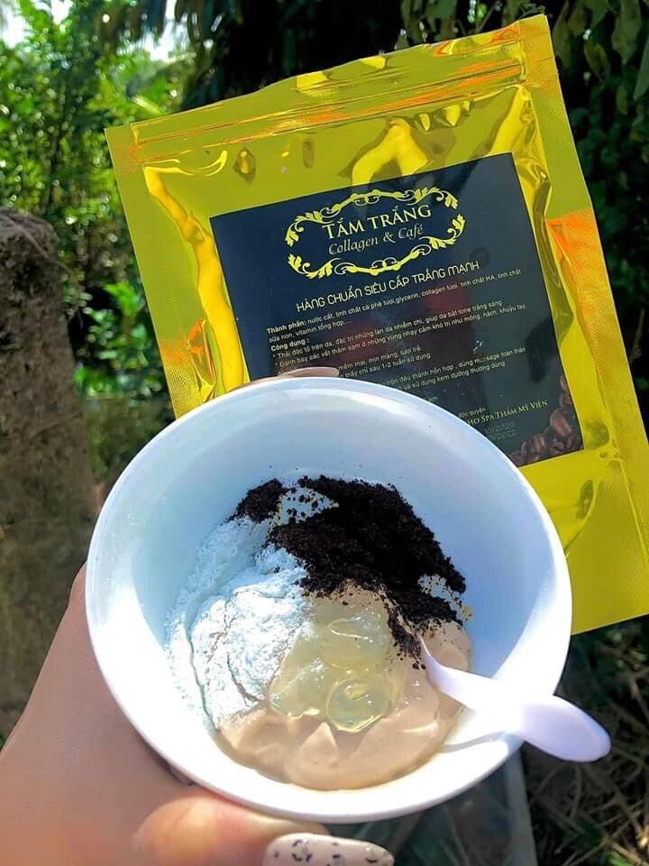 Set tắm trắng trắng da toàn thân cao cấp collagen & cafe dk