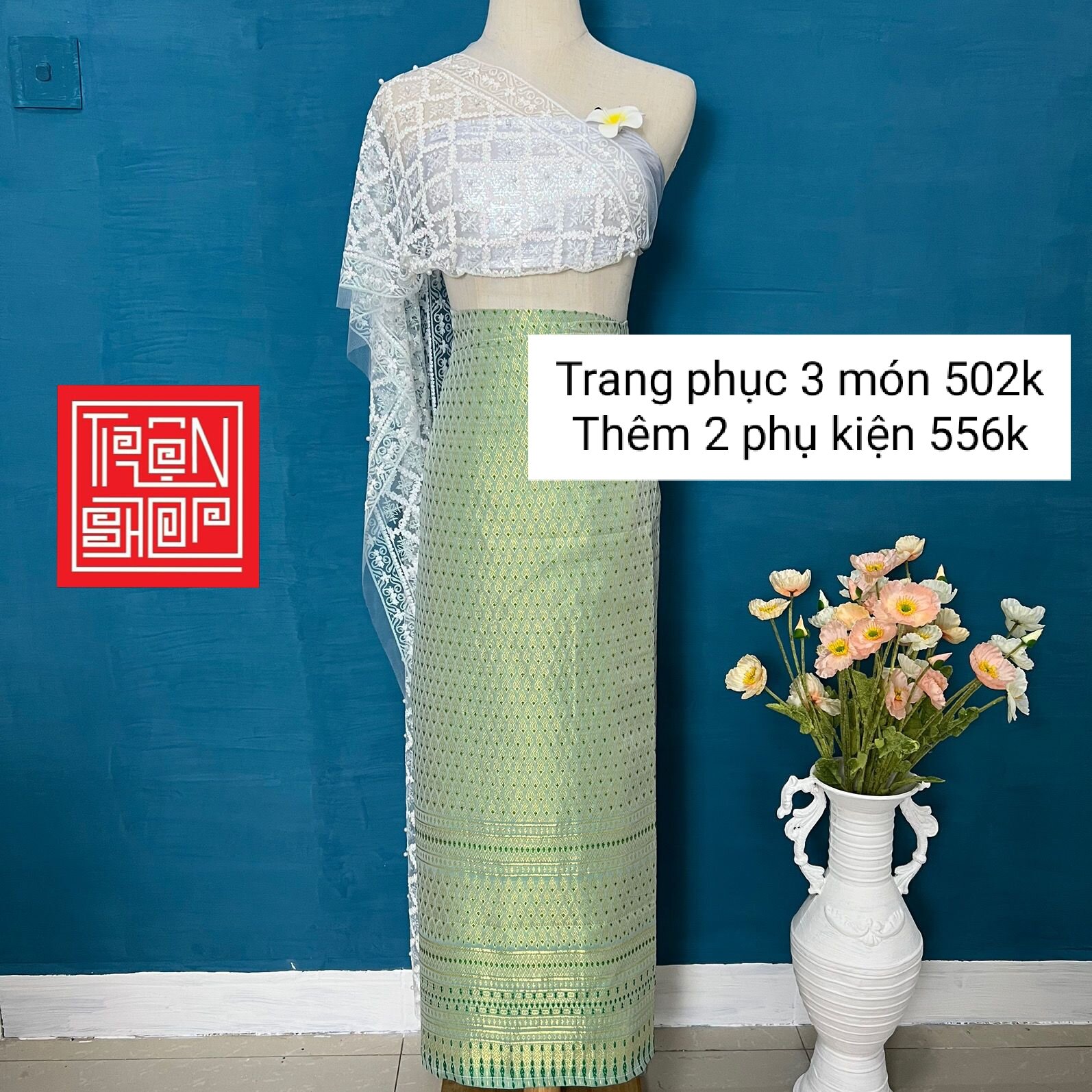 Set trang phục Thái Lan 3 món có sẵn