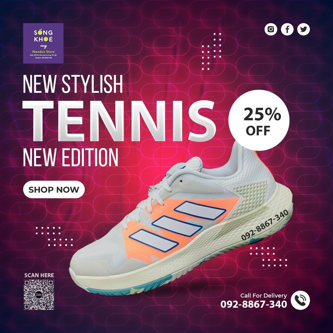 Giày tennis addias DEFIANT SPEED mới