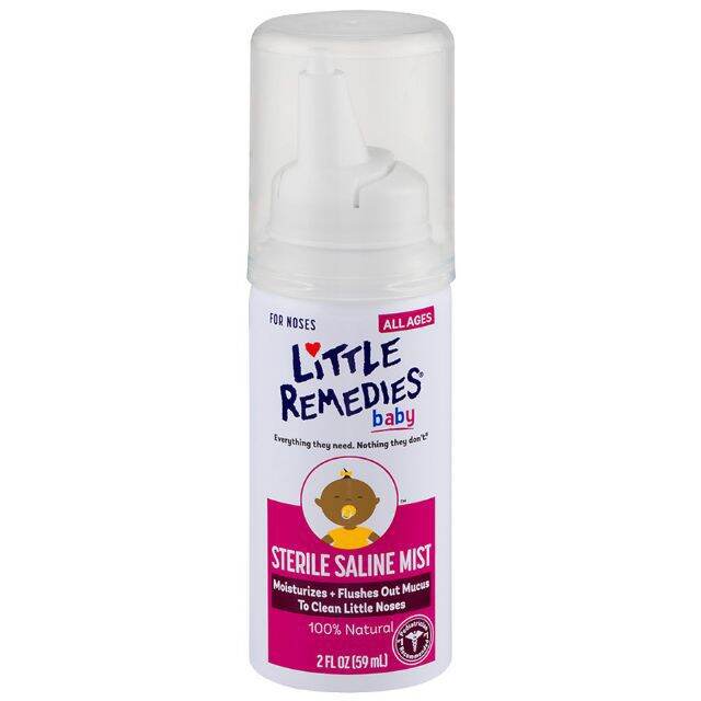 Nước muối phun sương xịt rửa mũi hoàn toàn tự nhiên cho trẻ em Little Remedies