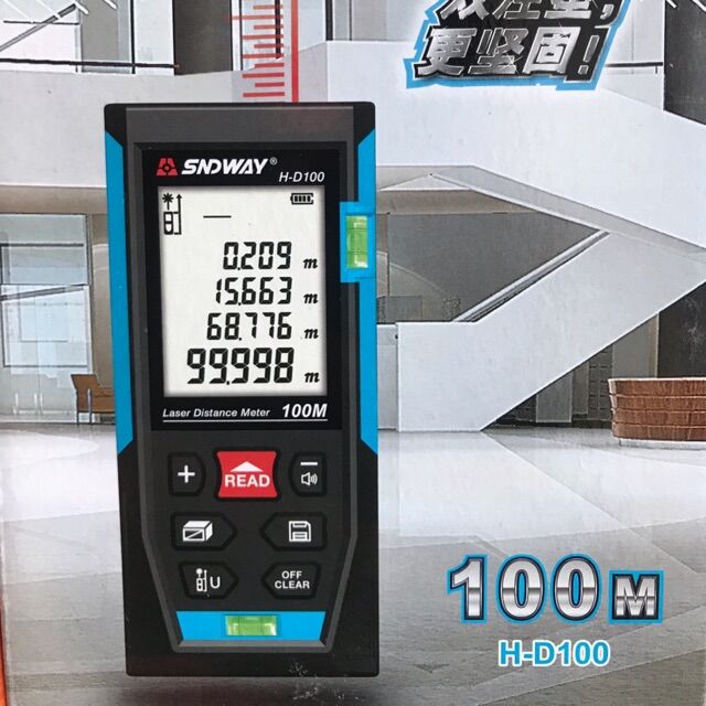 Máy đo khoảng cách laser SNDWAY phạm vi 100m H-D100
