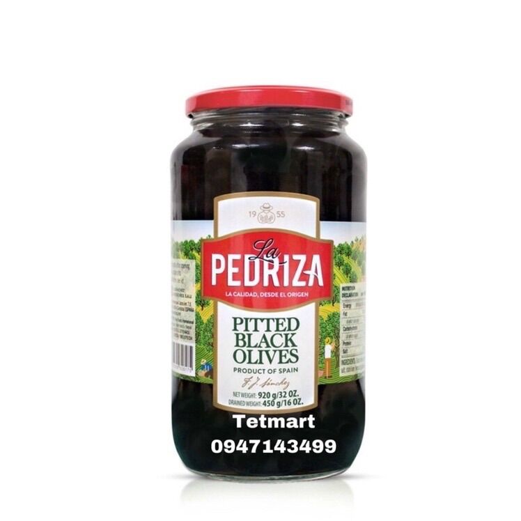 Quả oliu đen tách hạt 920g La Pedriza - Nhập khẩu chính hãng