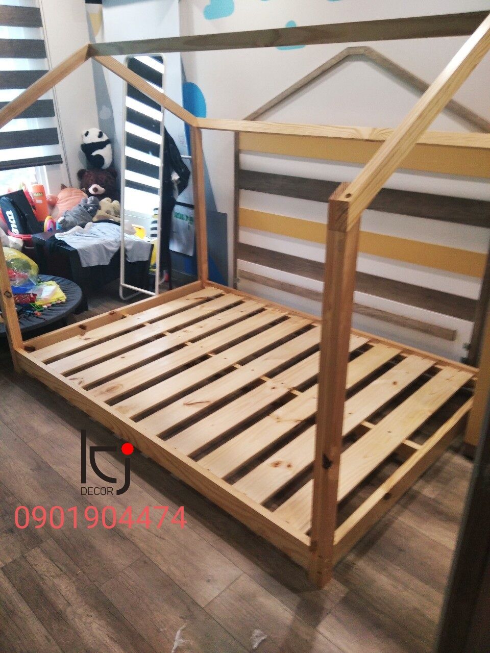 - giường cho bé hình ngôi nhà - giường đơn - nôi cũi