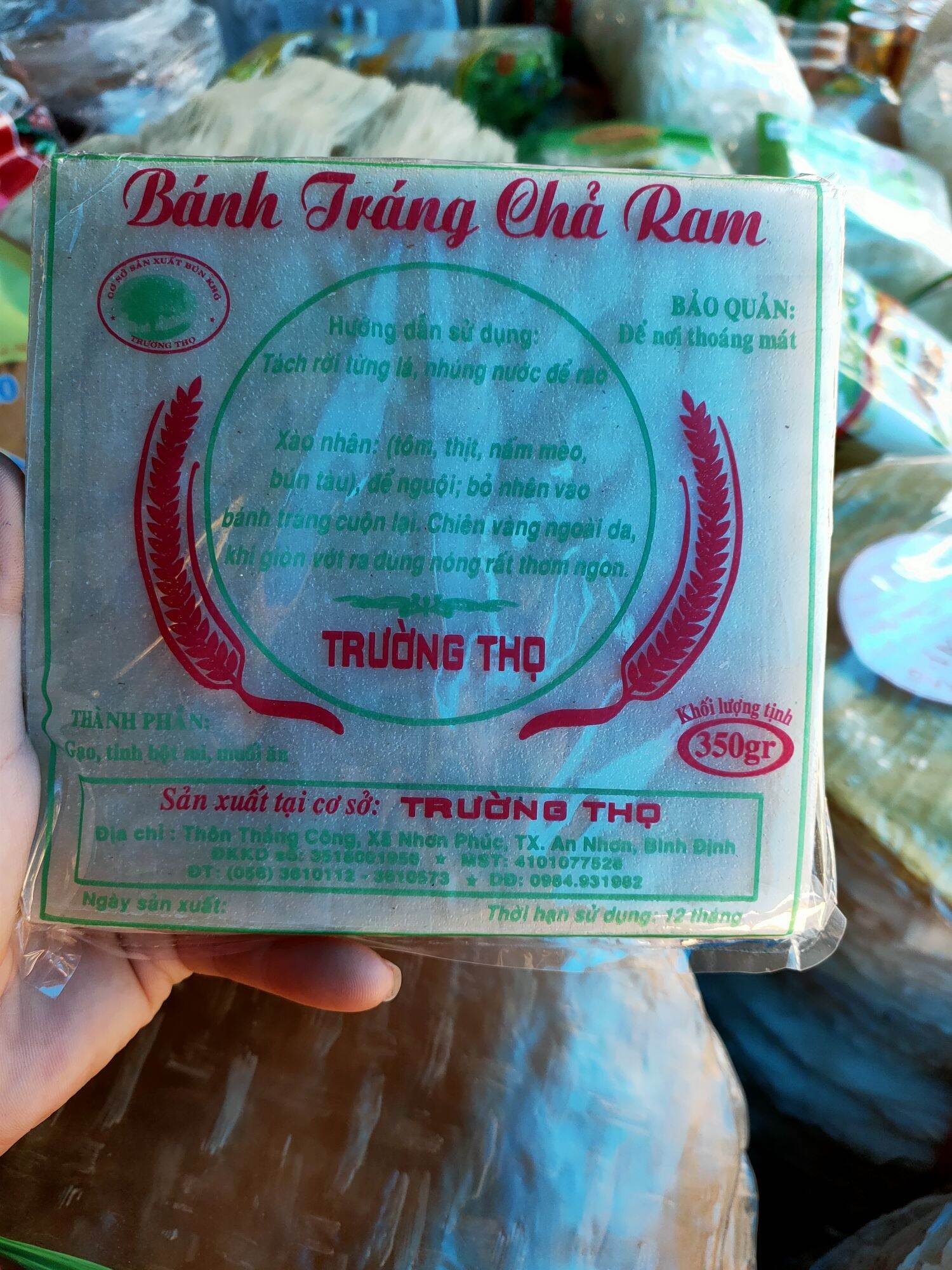 Bánh tráng chả ram cơ sở Trường Thọ Bình Định