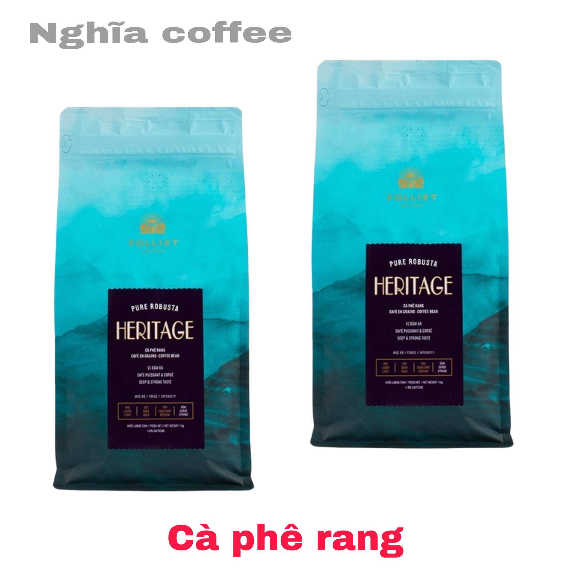 Cà Phê Hạt HERITAGE Folliet Vị Đậm Đà  - Túi 1KG