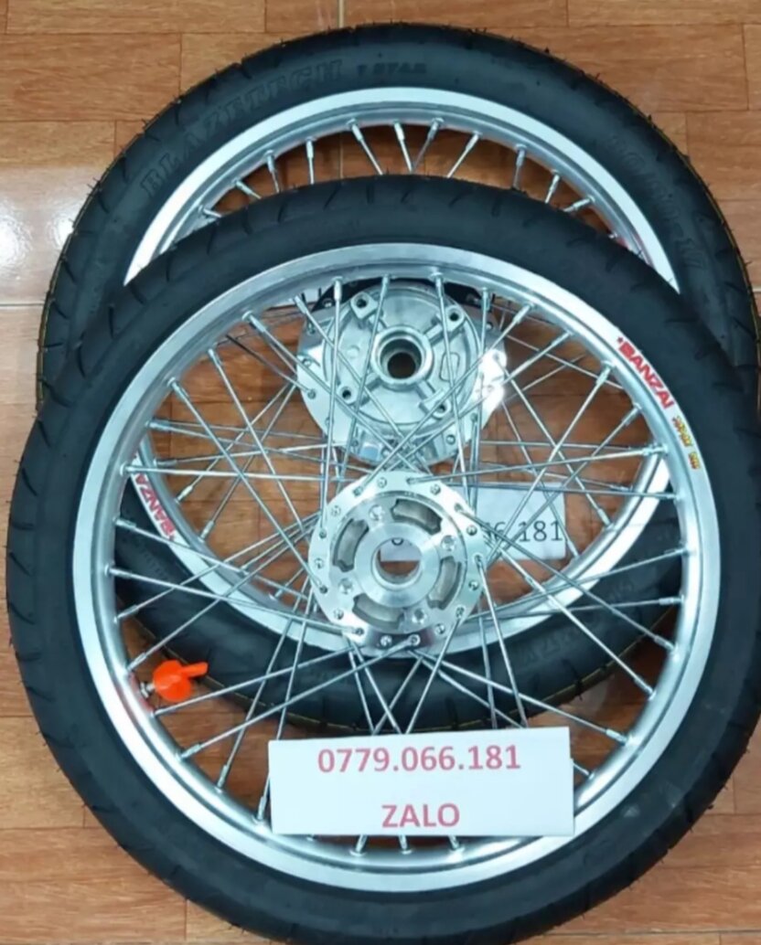 BÁNH CĂM EXCITER 135 ĐÙM MẠ CROM NIỀNG NHÔM BANZAI DALE SOLUTE SHOPPER VỎ RUỘT CRV CAMEL BLAZETECH THÁI LAN GẮN VỪA KHÔNG CHẾ