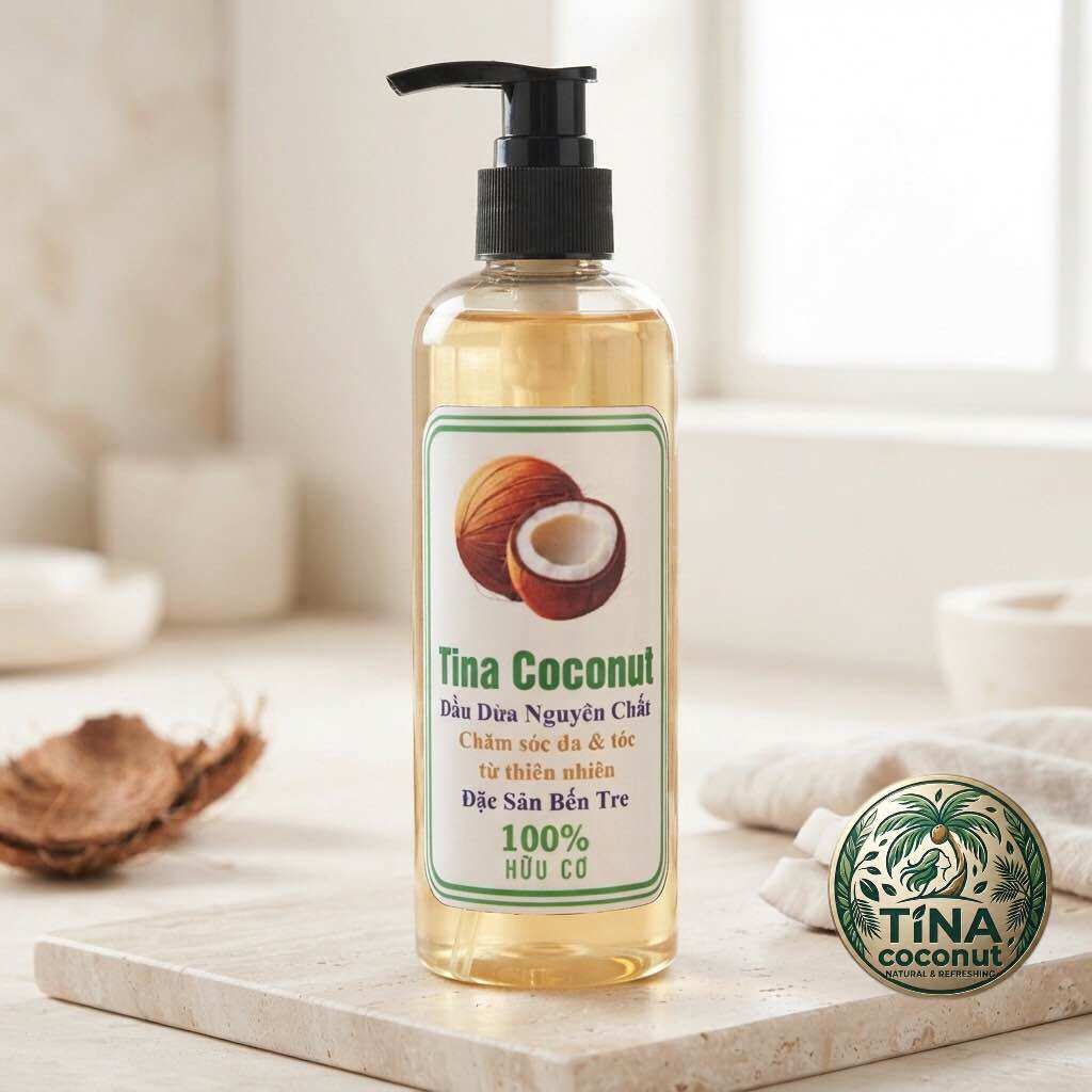 Dầu dừa dưỡng tóc cao cấp 250ml. Dầu dừa nấu thủ công nguyên chất cao cấp hữu cơ. Dầu dừa dưỡng tóc, dưỡng da, dưỡng thể, massage body.
