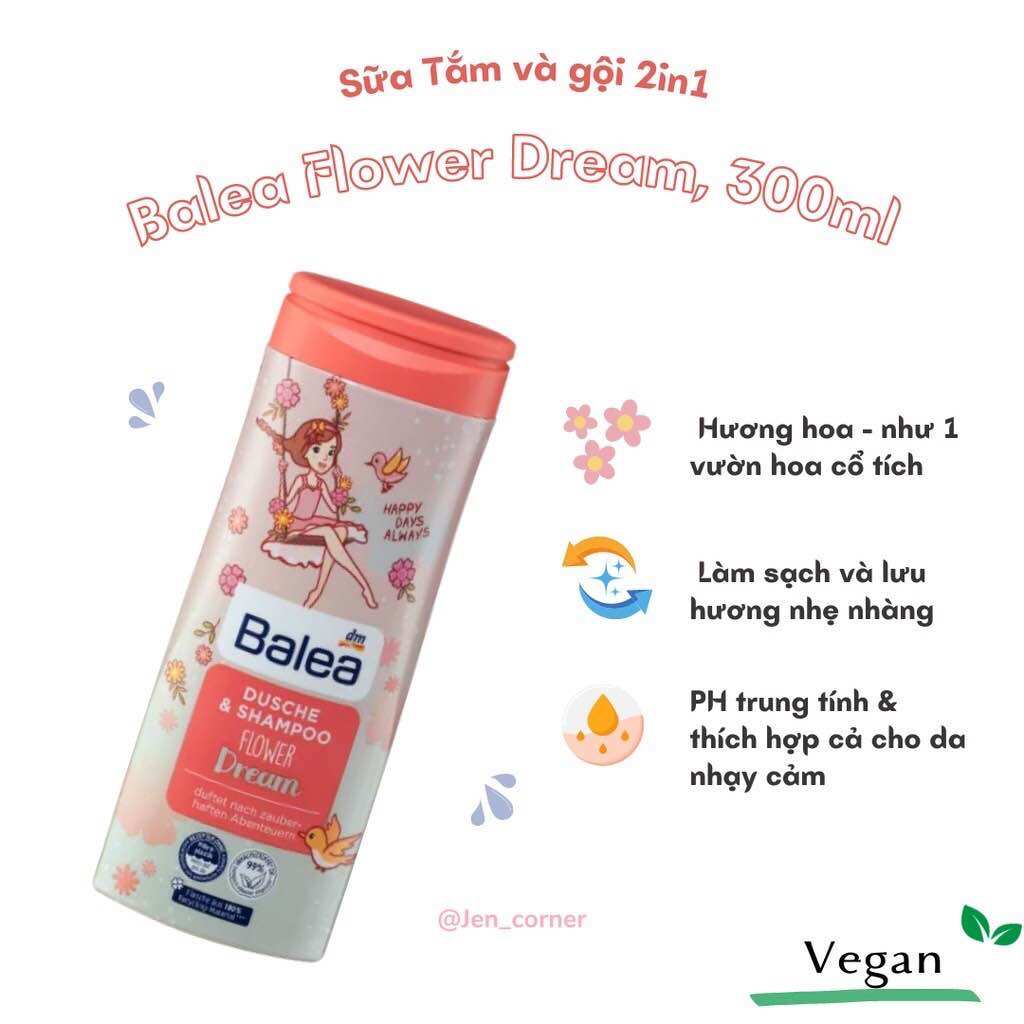 Sữa tắm gội 2 trong 1 BALEA Đức 300ml cho bé