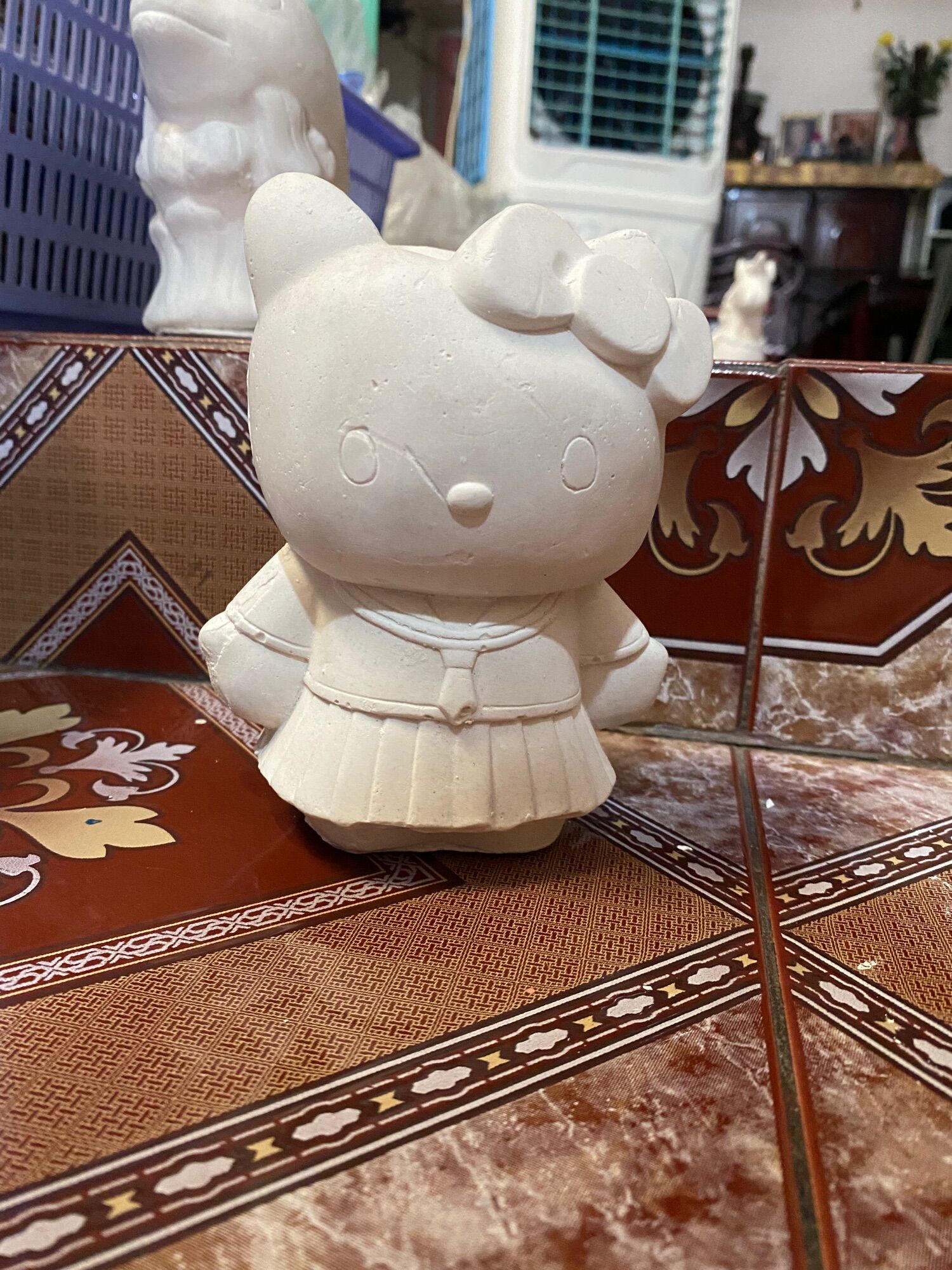 Tượng thạch cao helokitty 15cm