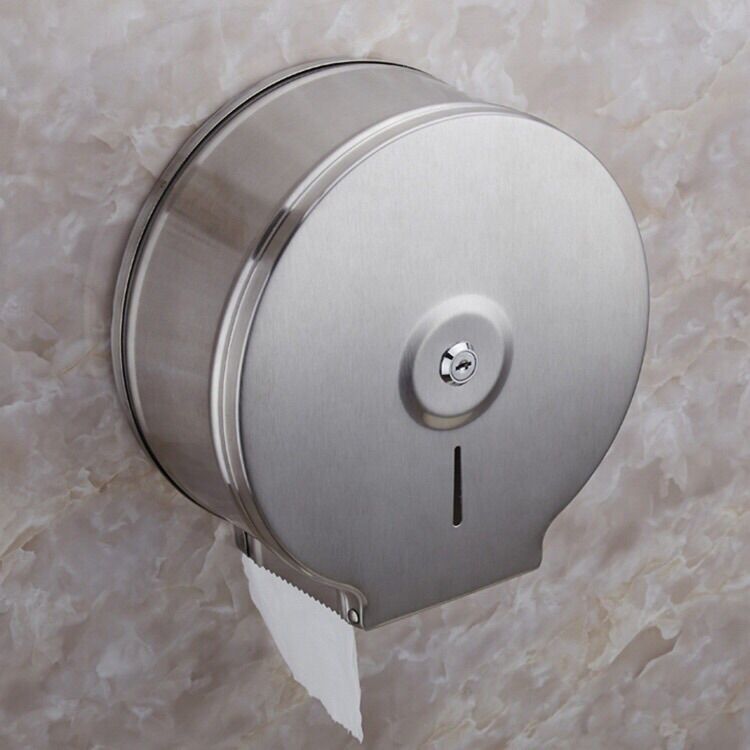Hộp đựng giấy vệ sinh có khoá, hộp giấy vệ sinh đựng cuộn giấy lớn , hộp giấy vệ sinh khổ lớn, hộp đựng giấy vệ sinh công cộng,hộp giấy vệ sinh khách sạn, nhà hàng, hộp giấy vệ sinh inox 304 cao cấp nhập khẩu