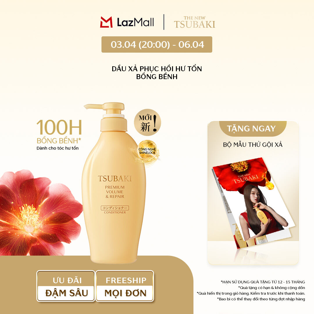 Dầu xả Phục hồi ngăn rụng tóc Tsubaki Premium Repair Conditioner 450ml