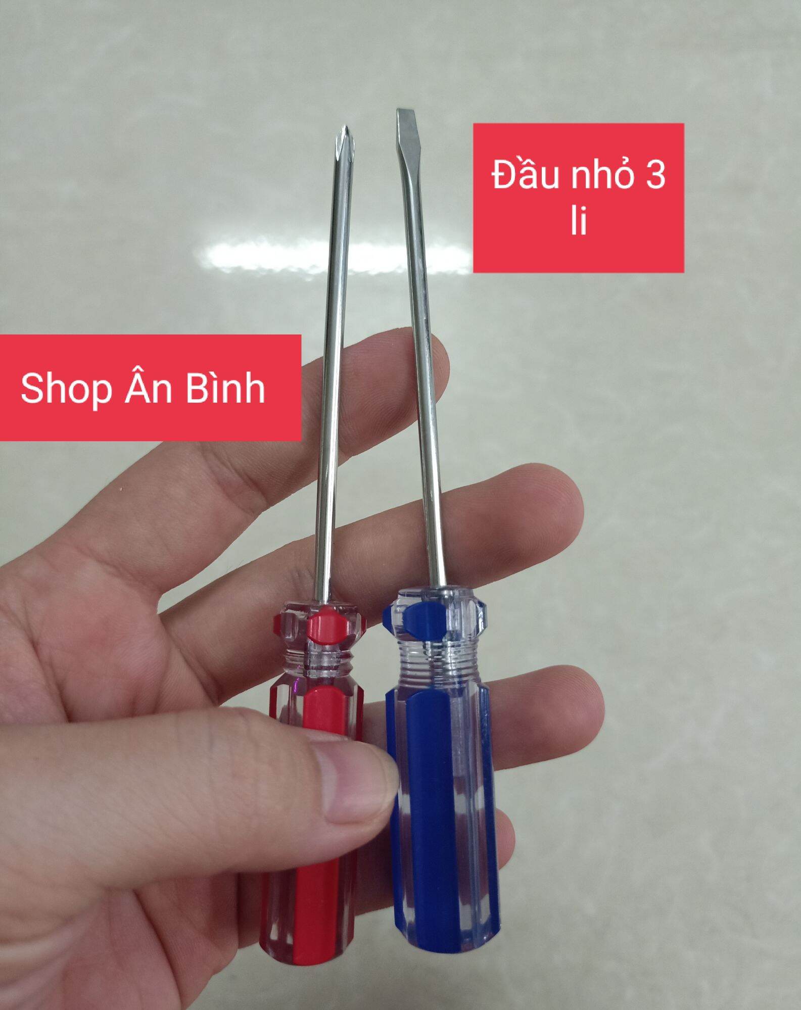 [HCM][Giá Hủy Diệt] Combo 2 Cây Tô Vít 3 Li (Nhỏ) 1 Đầu BaKe Và Dẹp Màu Ngẫu Nhiên