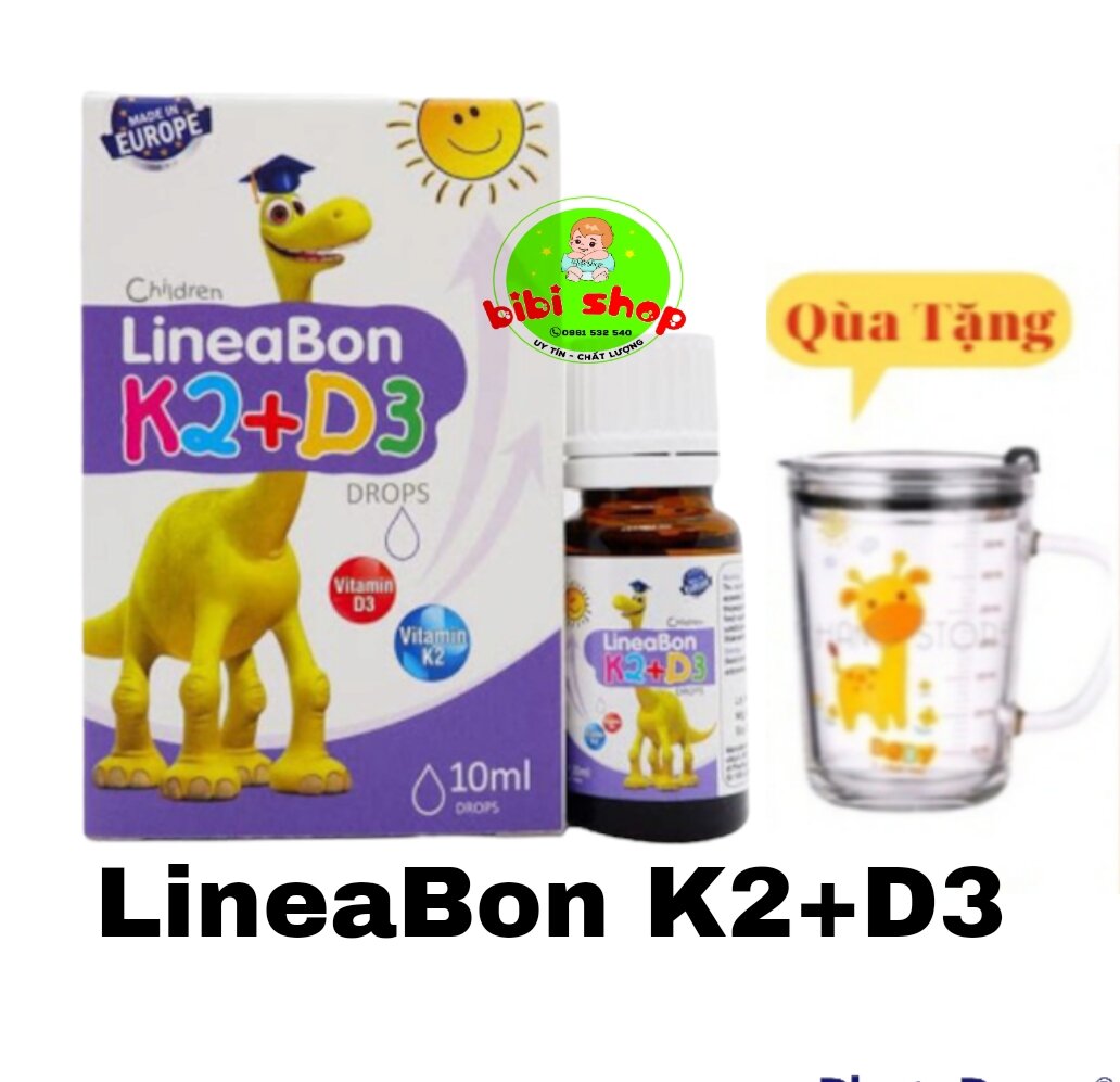 Lineabon d3 k2 vitamin d3 k2 10ml hàng chính hãng