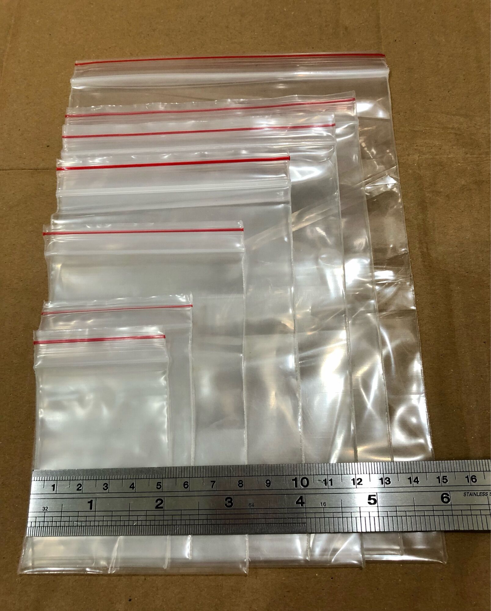 1KG TÚI ZIPPER CHỈ ĐỎ
