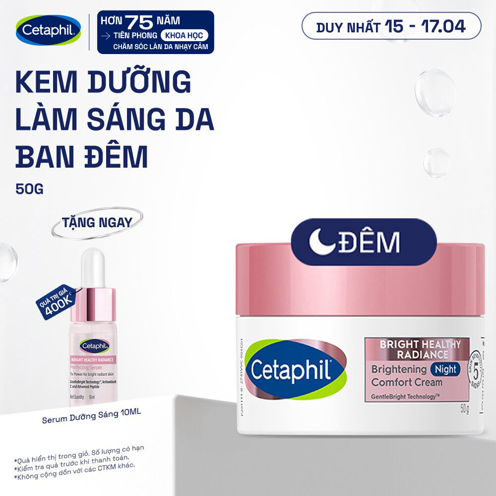 Kem dưỡng ẩm sáng da ban đêm Cetaphil Bright Healthy Radiance Brightening Night Comfort Cream 50g