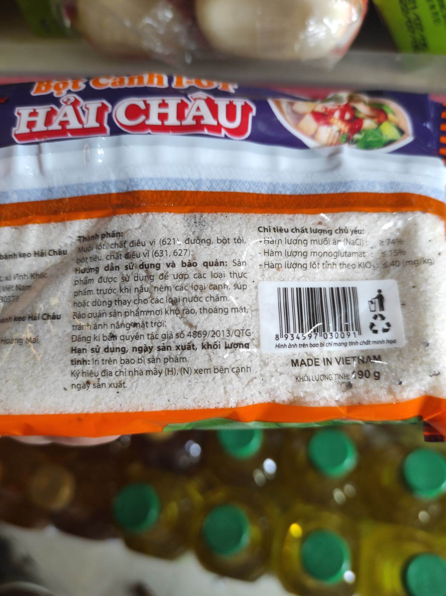 Combo 10 gói bột canh iot Hải Châu 190g/1 gói