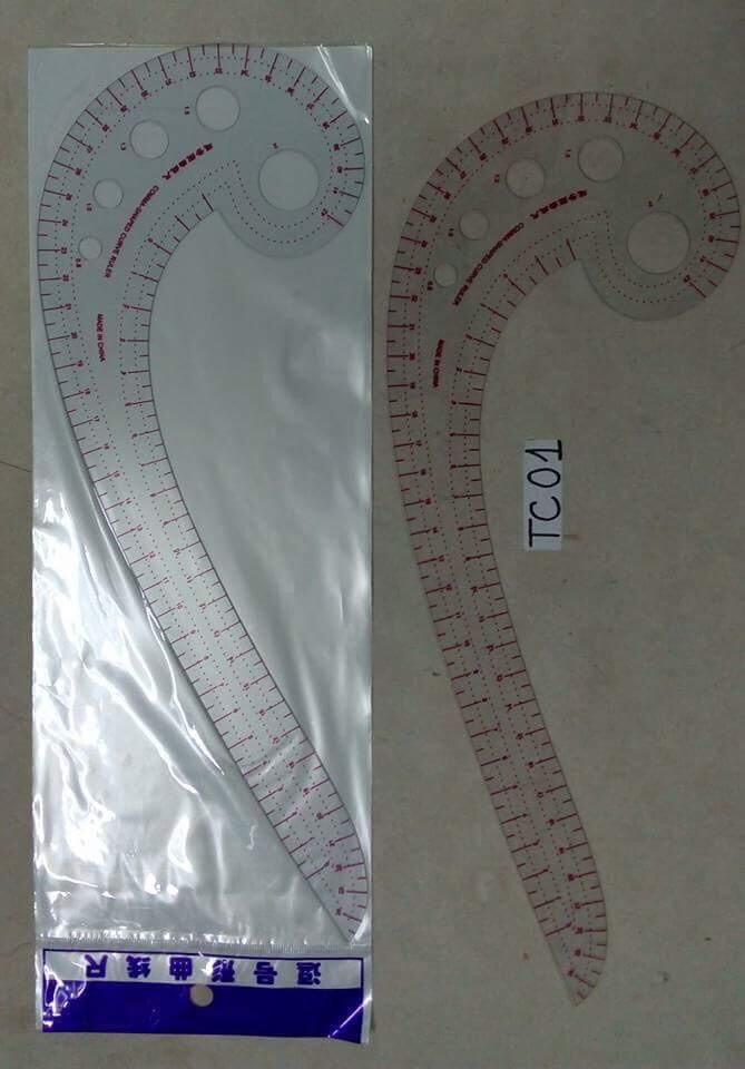 Thước cong TC1 vẽ các đường cong cắt may